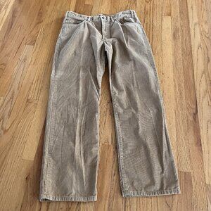 Eddie Bauer Corduroy Pants Men's 36 x 30.5 (Tag 36x32) Brown Straight Leg